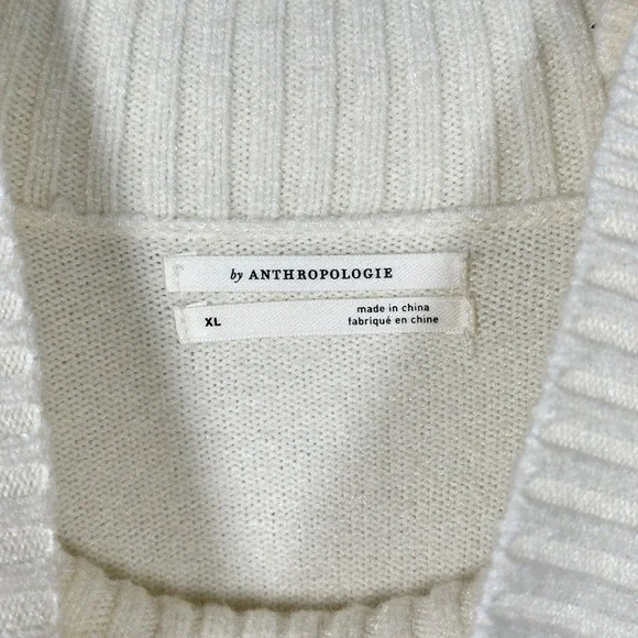 By Anthropologie cozy essential ribbed mock neck button shoulder knit sweater XL - Picture 8 of 14